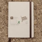 Kiss My World, Calima, Notizbuch, A5, Zuckerrohrpapier, Vorderansicht, Fasern, Hintergrund